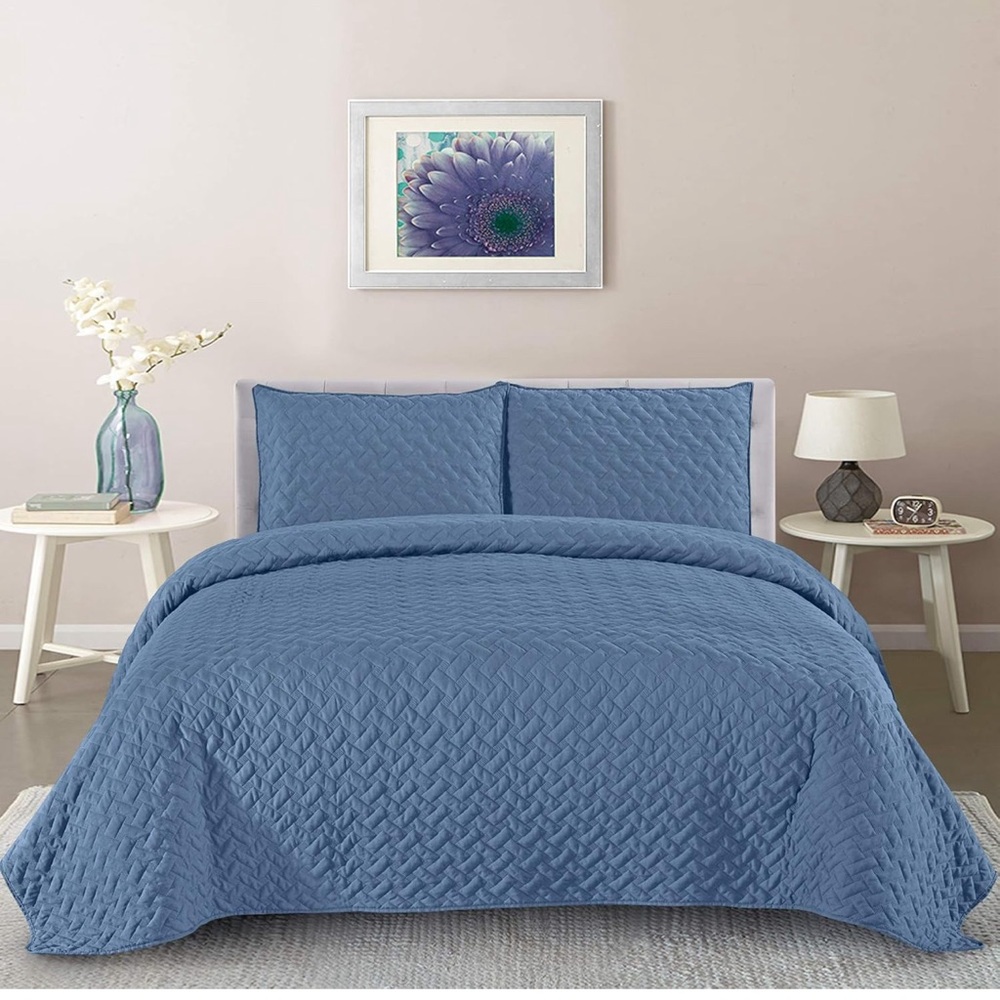 Sweet Home Collection Quilts Twin Size 3 Piece Set Vintage Pre Wash Oversized
